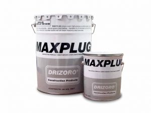 Maxplug: a quick-setting, non-toxic , chloride free, cement based mortar that sets under water.